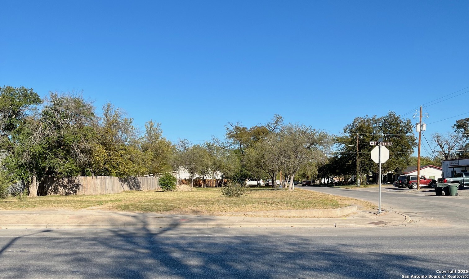 a view of road with trees