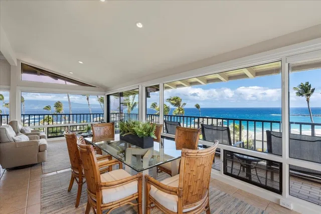 a view of a lake with a mountain