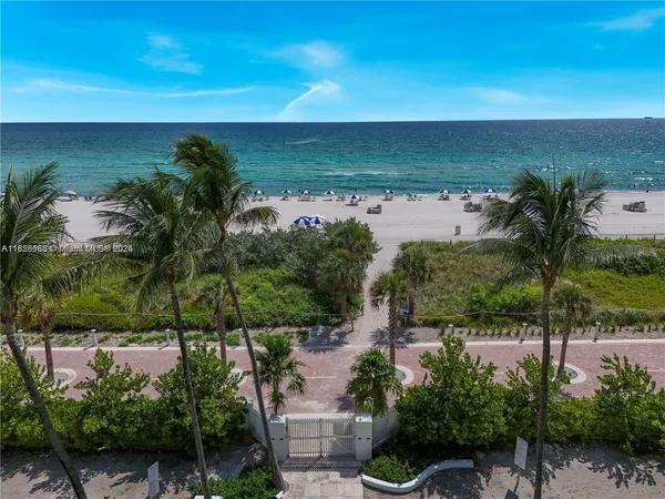 a view of an ocean and beach