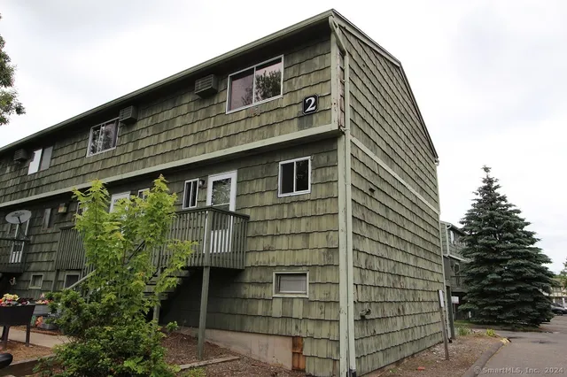 a view of a trees in a yard