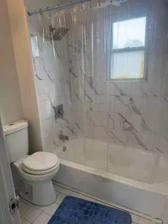 a bathroom with a toilet and a bathtub