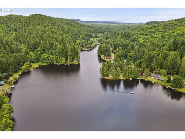 a view of a lake with a mountain in the back