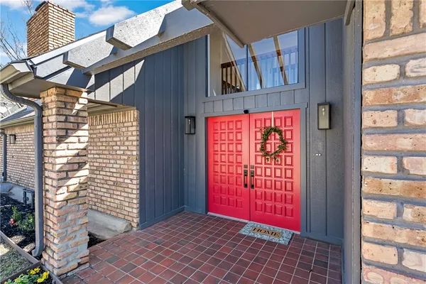 a view of front door of house