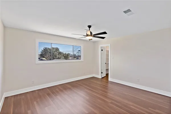 a view of wooden floor in a room