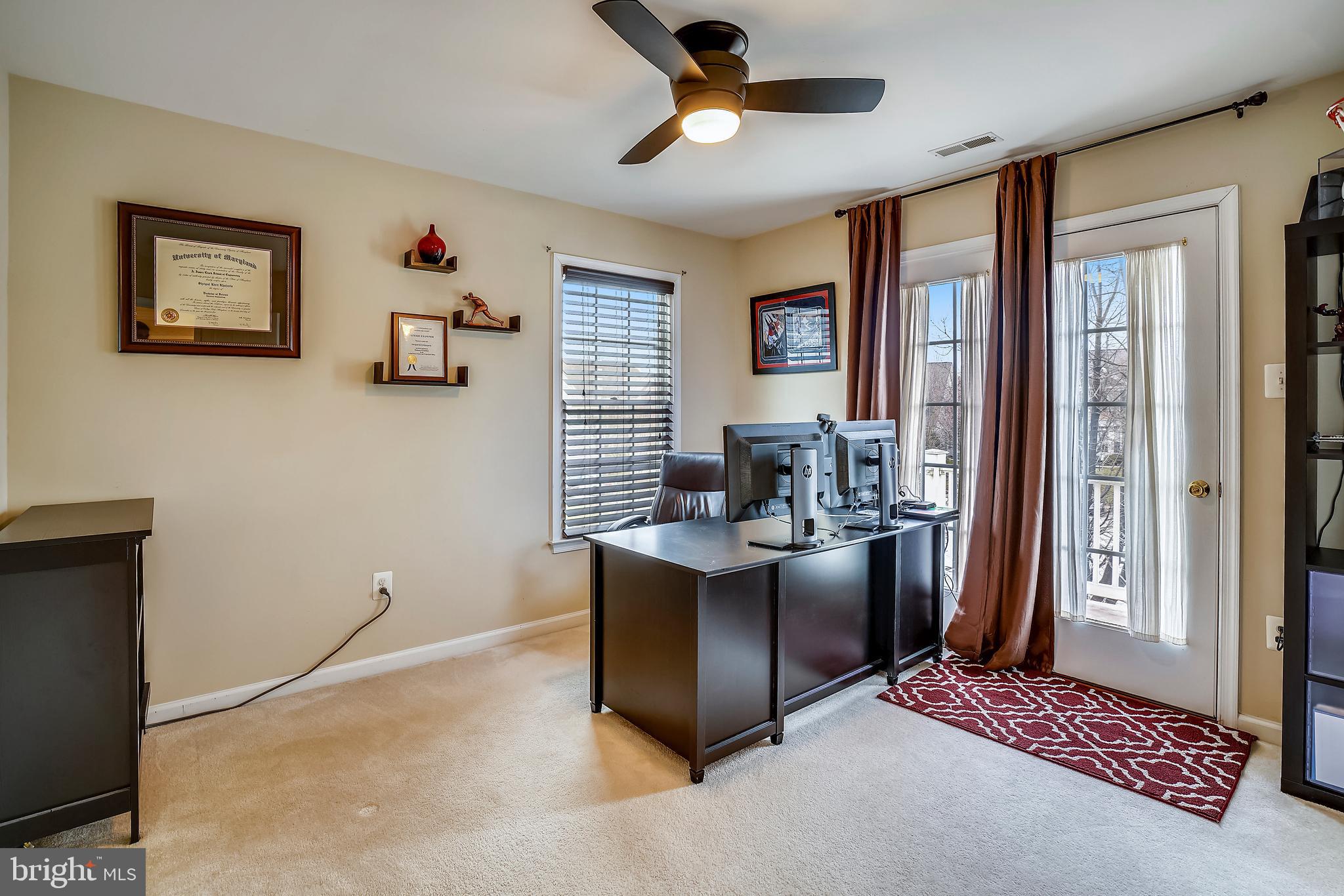 9617 Dapper Town Row Laurel, MD 20723 - Photo 29 of 36 Bedroom 4 with french door to exterior balcony