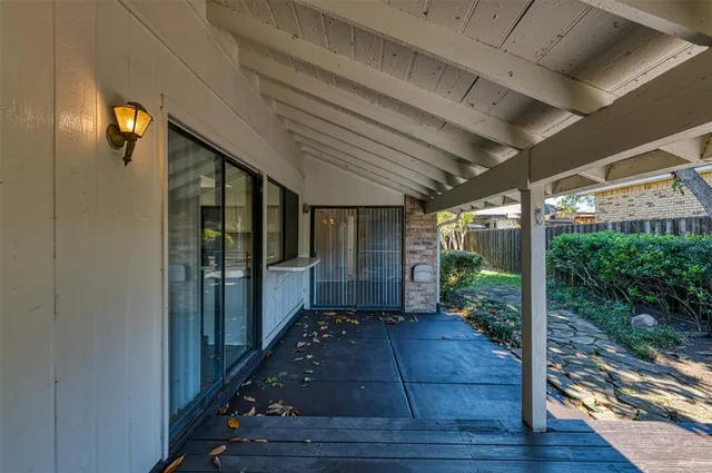 a view of a backyard with plants