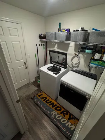 a room with storage and utility