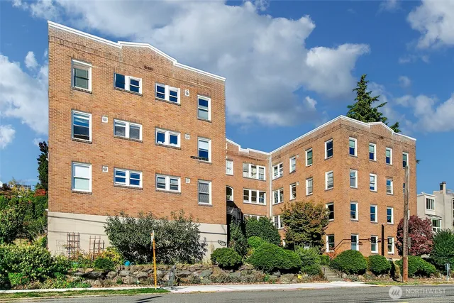 a front view of a building