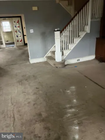 a living room with a fireplace