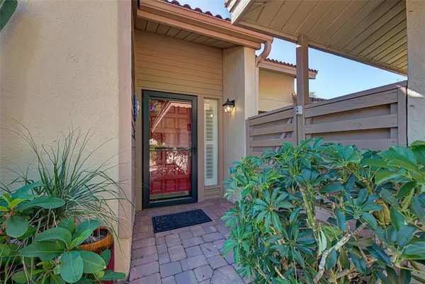 a view of a entryway door of the house