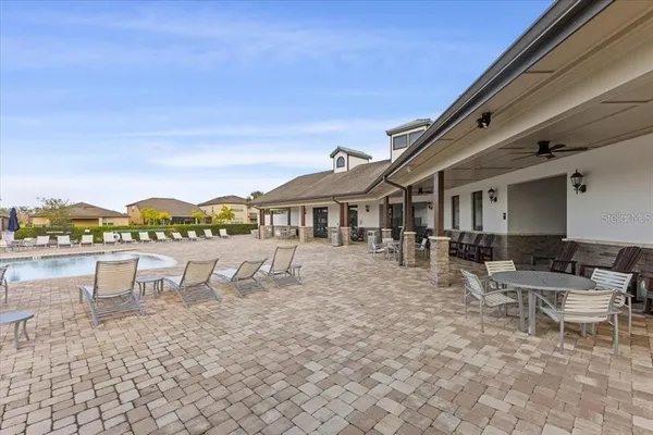 a view of swimming pool from a terrace