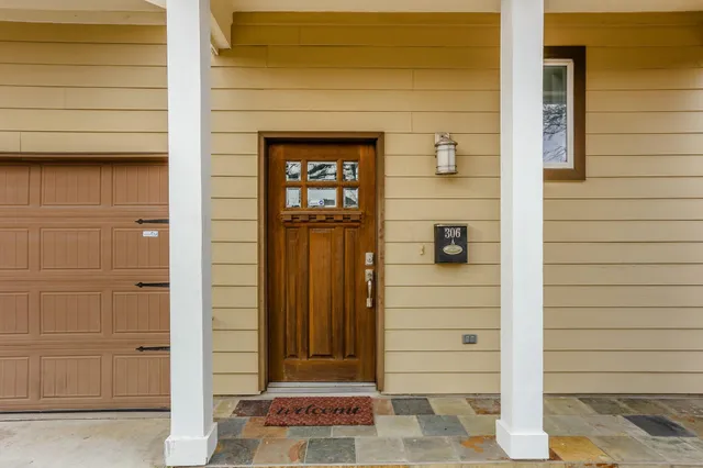 a view of front door of house
