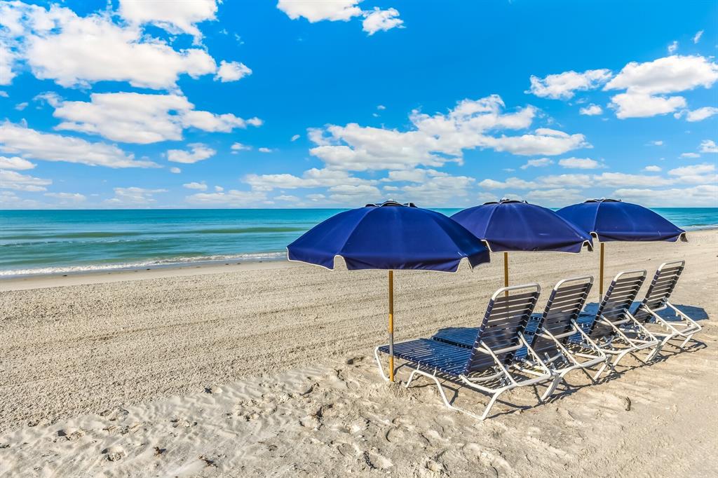 5850 Gasparilla Road, Unit M4 Boca Grande, FL 33921 - Photo 34 of 36 a view of a patio with lawn chairs under an umbrella