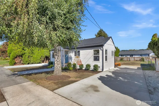 a view of backyard of the house