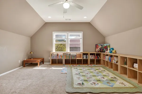 a view of a street with a building in the background