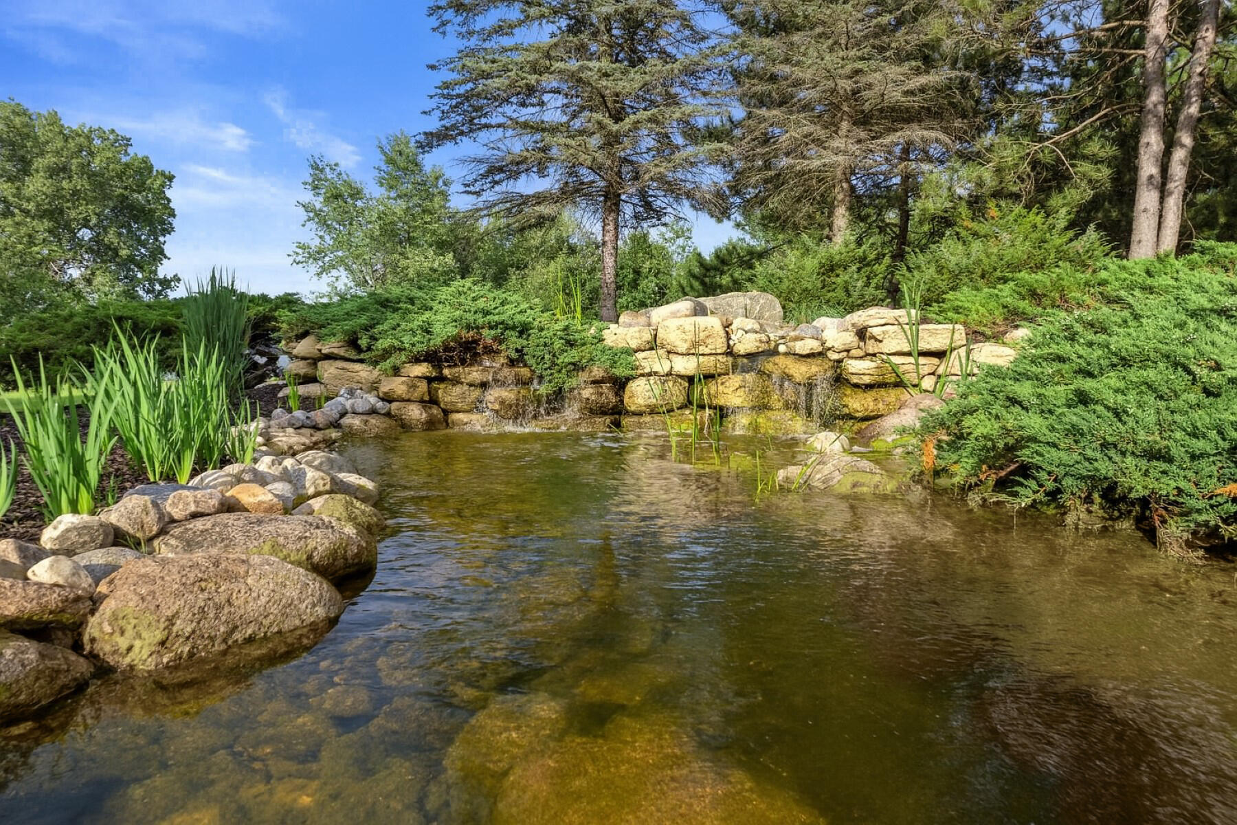 1472 Council Hill Trail Rome, WI 54457 - Photo 75 of 86 Pond with Waterfall