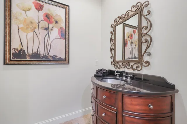 a view of a town with mountains in the background