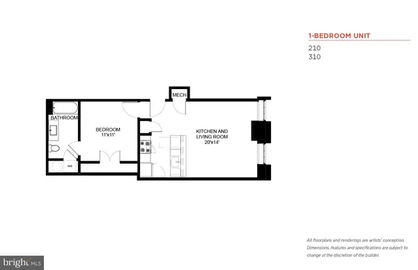 $1,965 | 103 South Gay Street, Unit 2BR, Baltimore, MD 21202