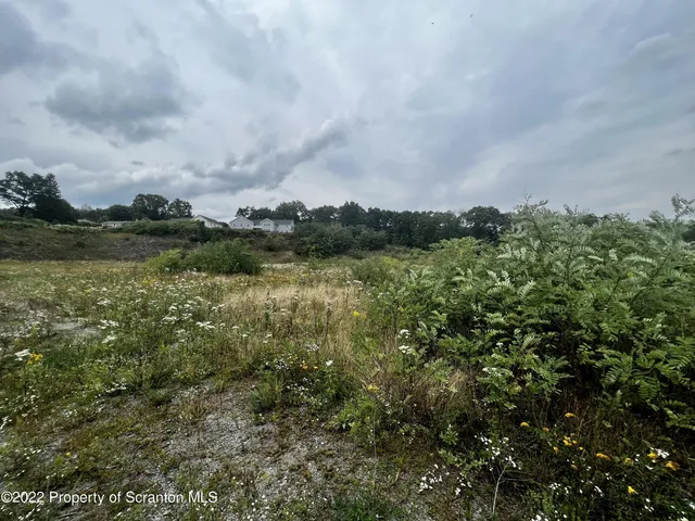 a view of a lake with houses in the back