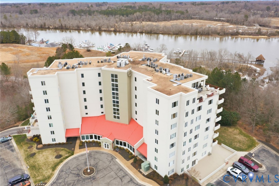 301 Beacon Ridge Drive, Unit 804 Hopewell, VA 23860 - Photo 63 of 64 an aerial view of a house with a lake view