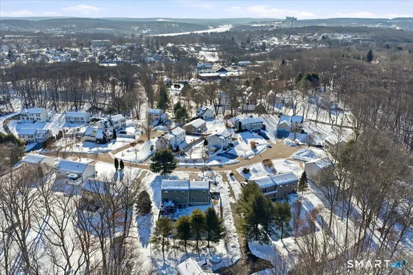 an aerial view of a city