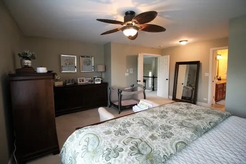 2522 Reflections Drive Crest Hill, IL 60403 - Photo 12 of 18 a bedroom with a bed and a chandelier