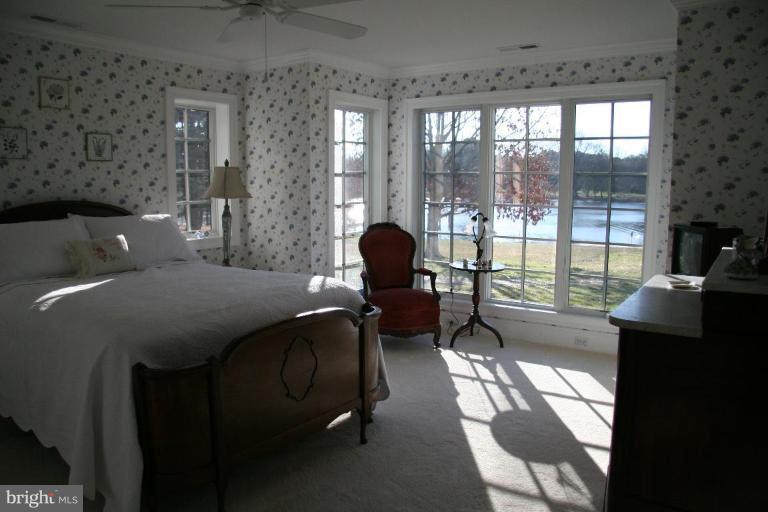 Bedroom with water view
