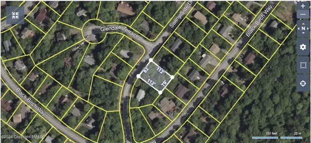 a view of a backyard with a trees