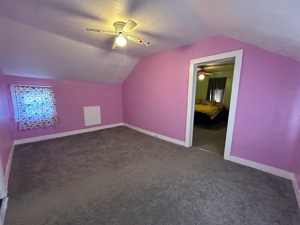 a view of a livingroom with a window