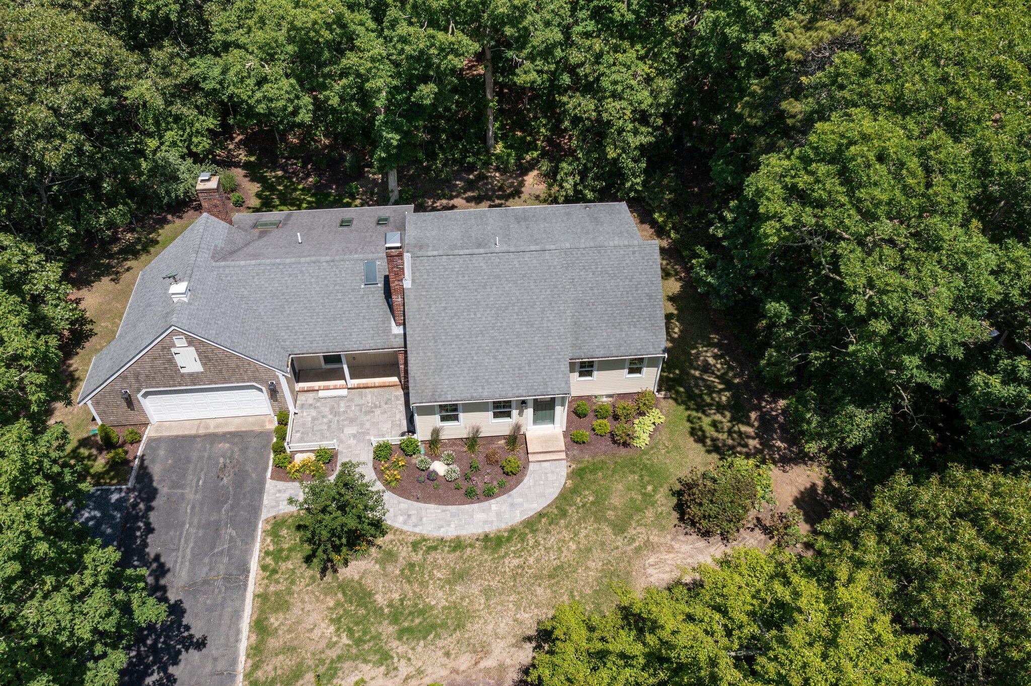 193 Northgate Road Chatham, MA 02633 - Photo 68 of 72 an aerial view of residential house with outdoor space and trees all around