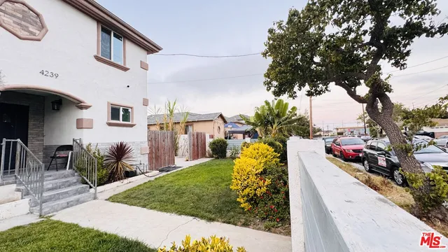 a view of a house with many windows