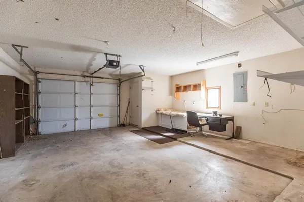a view of a garage room