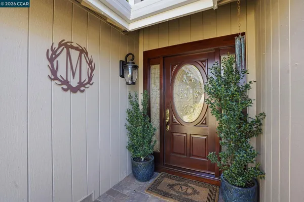 a view of front door of house