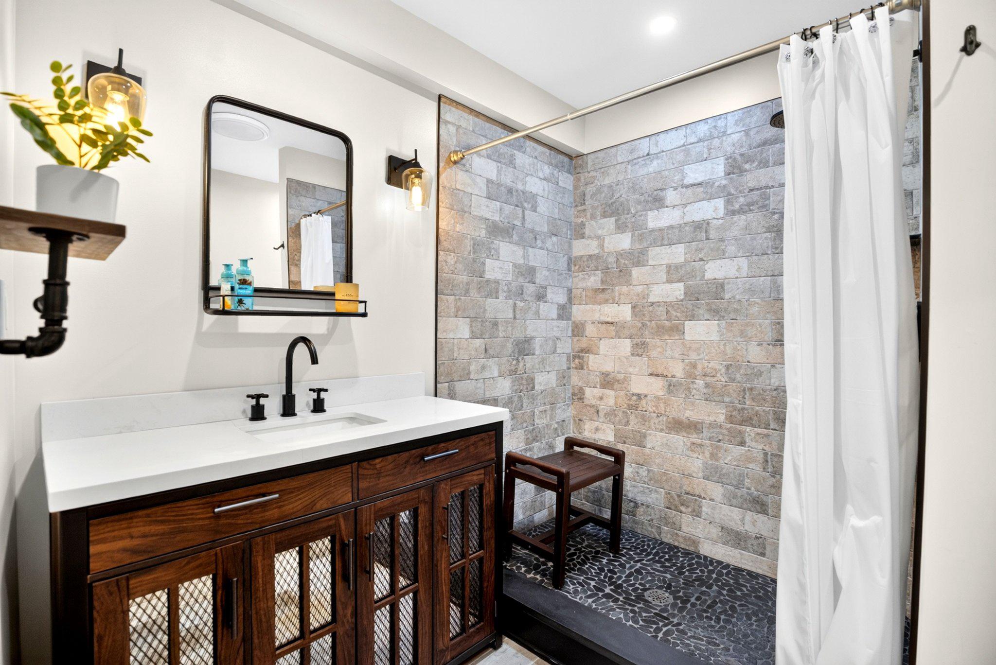 57 Island Road Monroeville, NJ 08343 - Photo 75 of 82 Rustic style bathroom in the game room.