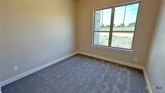 an empty room with closet