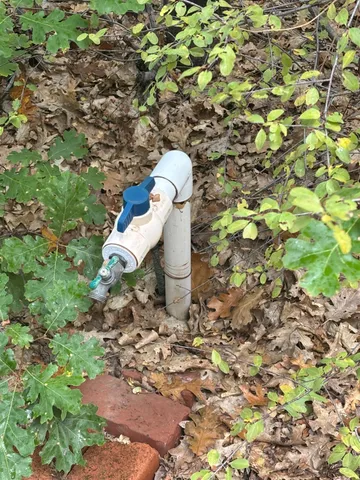 a toilet is sitting in a backyard