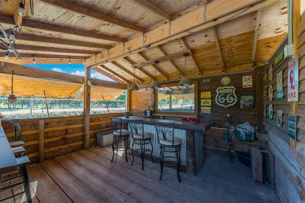 a view of a lake with outdoor space