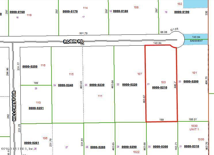 103 Robin Road Pomona Park, FL 32181 - Photo 3 of 3 map of property