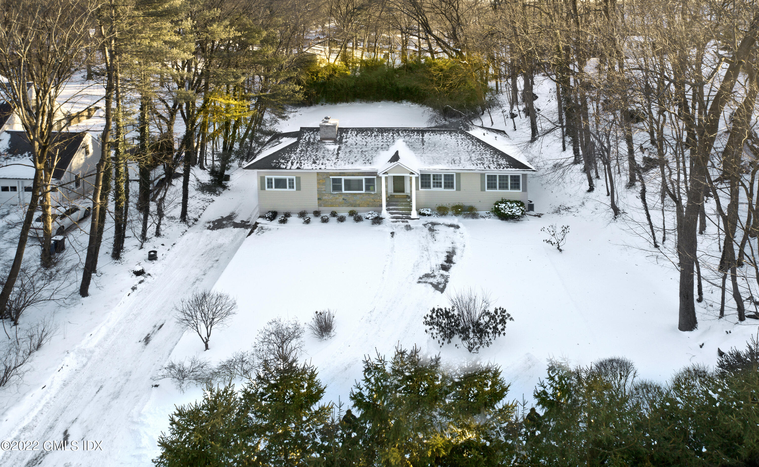 a view of a house with a big yard