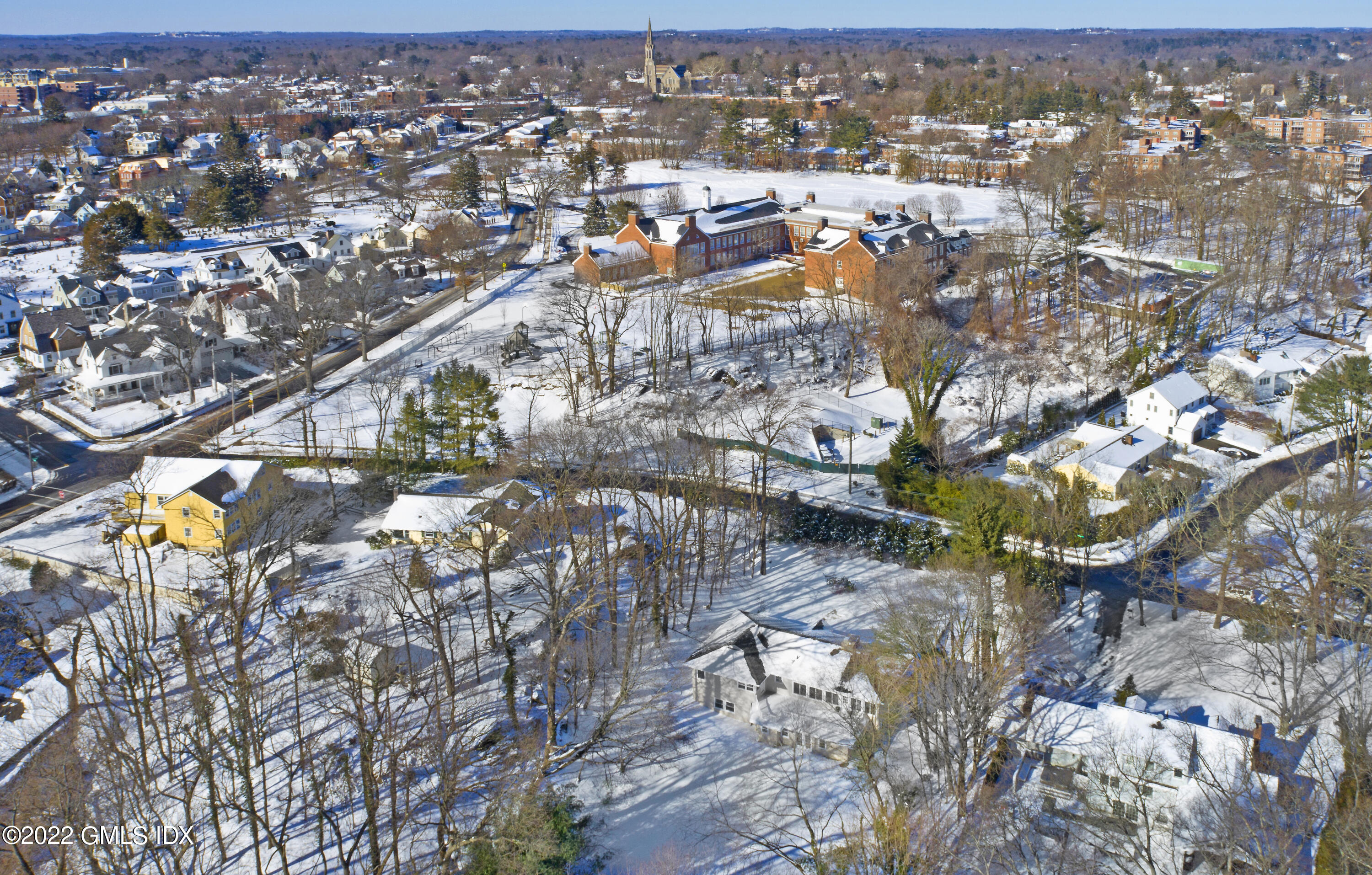 5 Anderson Road Greenwich, CT 06830 - Photo 5 of 31 an aerial view of residential houses with outdoor space