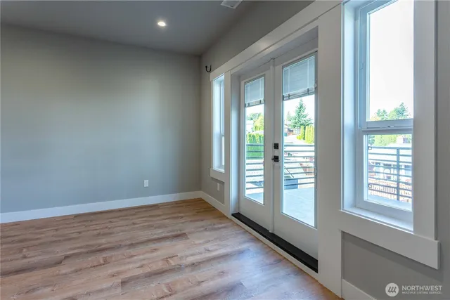 wooden floor and window in a room