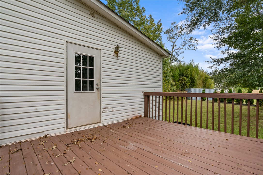 120 Old Brickyard Road Pelzer, SC 29669 - Photo 21 of 27 Off the back door is a great deck area.