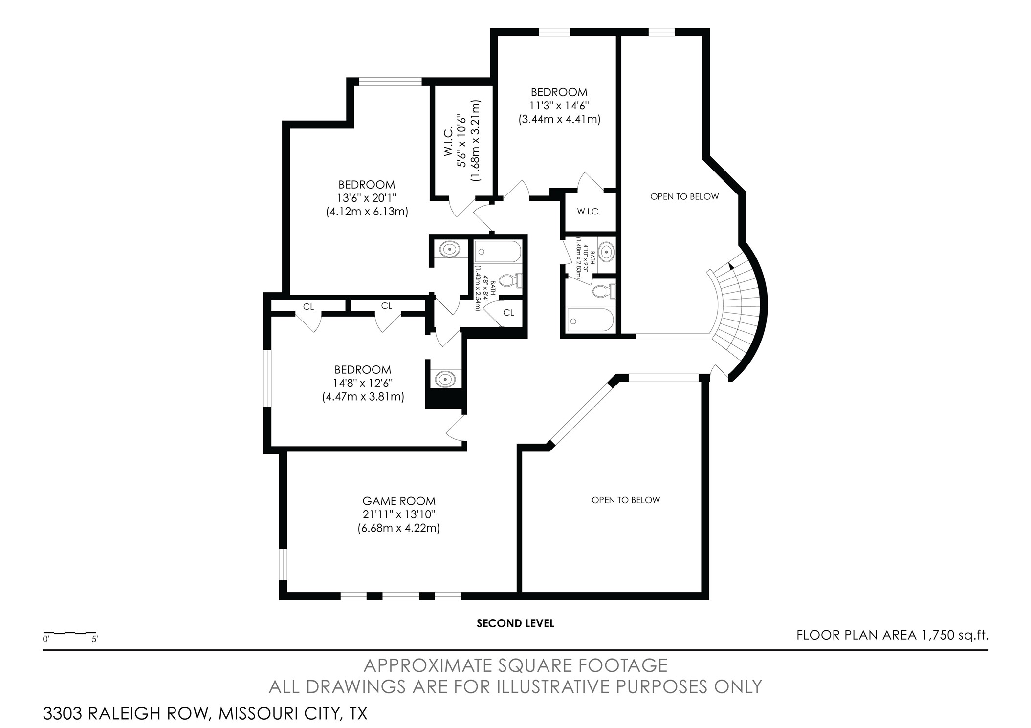 3303 Raleigh Row Missouri City, TX 77459 - Photo 50 of 50 SECOND STORY FLOOR PLAN