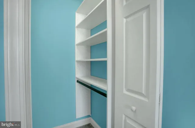 a close view of closet