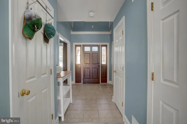 a view of hallway with shower