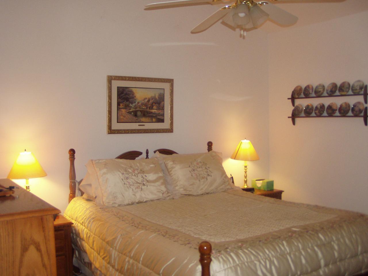 1122 Mountain View Road Vinton, VA 24179 - Photo 17 of 20 a bedroom with a bed and a lamp