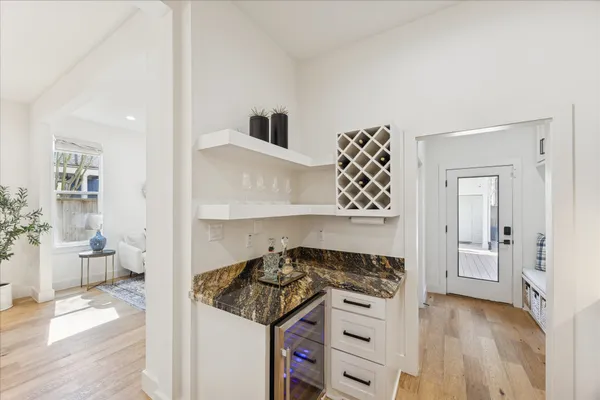 a kitchen with a stove and a sink