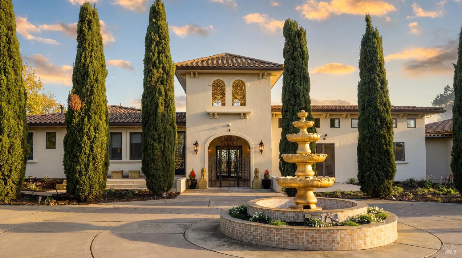 3001 Sears Point Road Sonoma, CA 95476 - Photo 2 of 52 a front view of a house with fountain