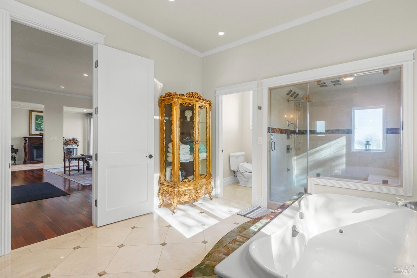 3001 Sears Point Road Sonoma, CA 95476 - Photo 26 of 52 a spacious bathroom with a tub sink and mirror