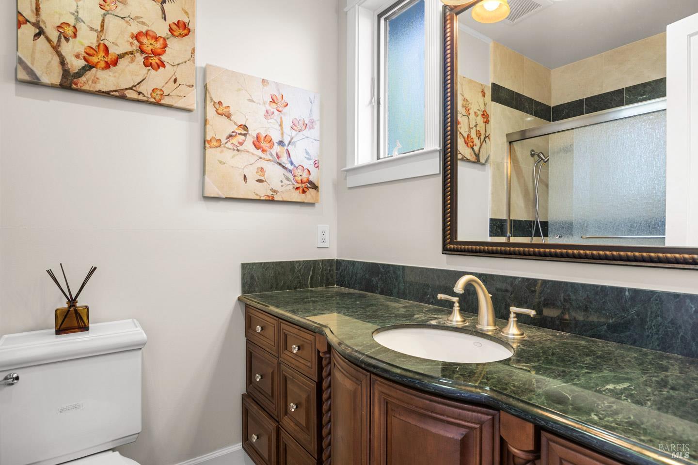 3001 Sears Point Road Sonoma, CA 95476 - Photo 41 of 52 a bathroom with a sink and a mirror